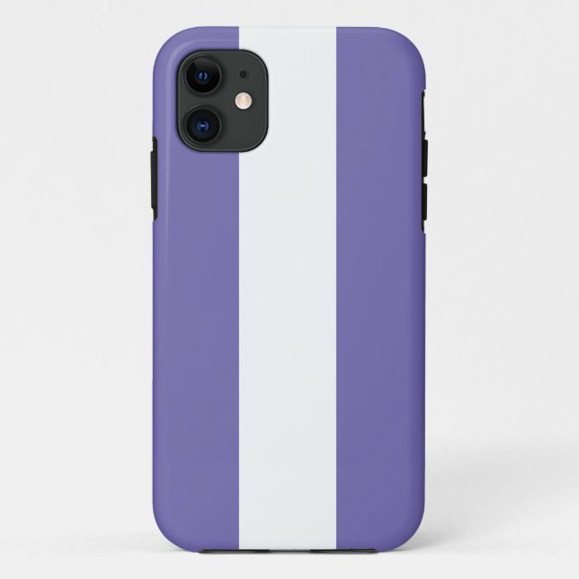 Funda De Case-Mate Para iPhone Fun Sporty Nautical Periwinkle White Stripes (Reverso)