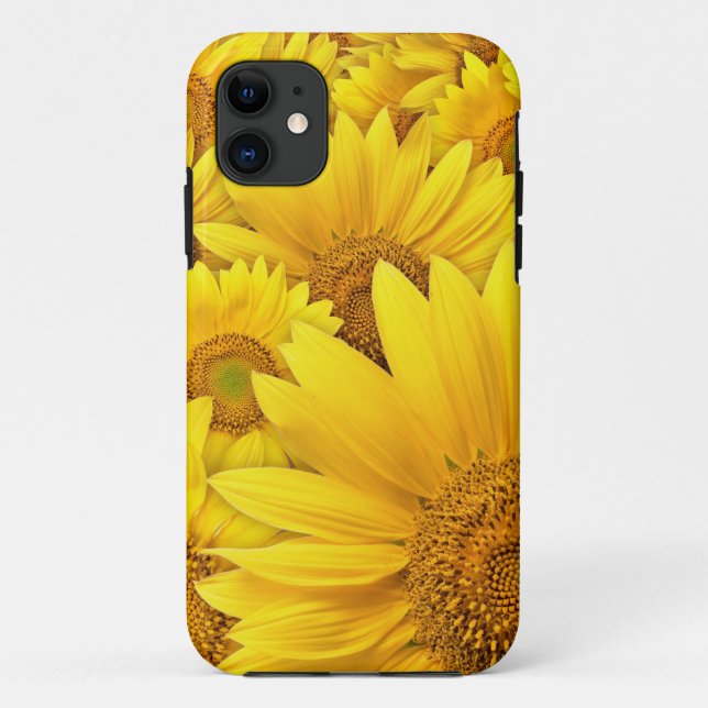 Funda De Case-Mate Para iPhone Funda 5S del Iphone del girasol amarillo (Reverso)