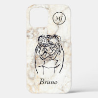 Funda Apple iPhone 12 del Bulldog personalizado Lo