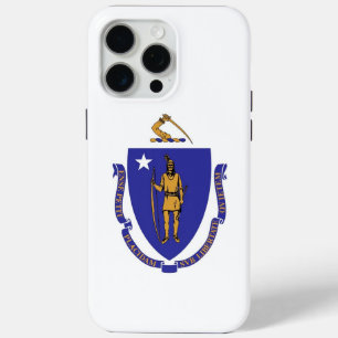 Funda Para iPhone 15 Pro Max Funda Apple iPhone 15 Pro Max, bandera de Massachu