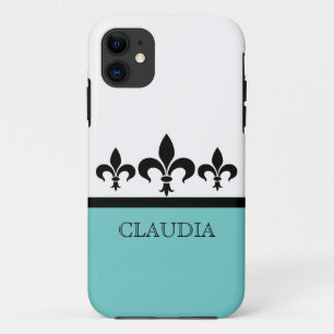 11 Funda Aqua Swanky Fleur De Lis BT para iPhone 5