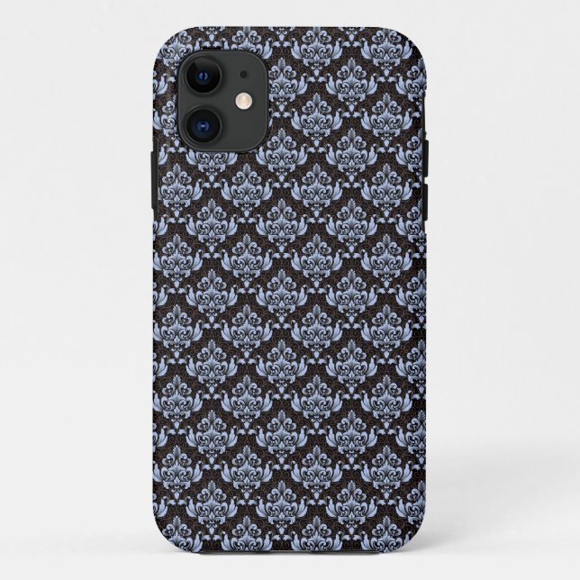Funda De Case-Mate Para iPhone Funda Blue Damask iPhone 11 (Reverso)
