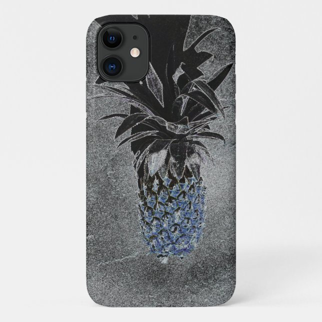 Funda De Case-Mate Para iPhone Funda Blue Pineapple Asphalt Texture iPhone 11 (Reverso)