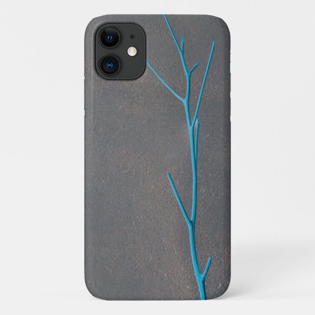 Funda De Case-Mate Para iPhone Funda Blue Twig Gray Concrete Minimalismo para iPh (Reverso)