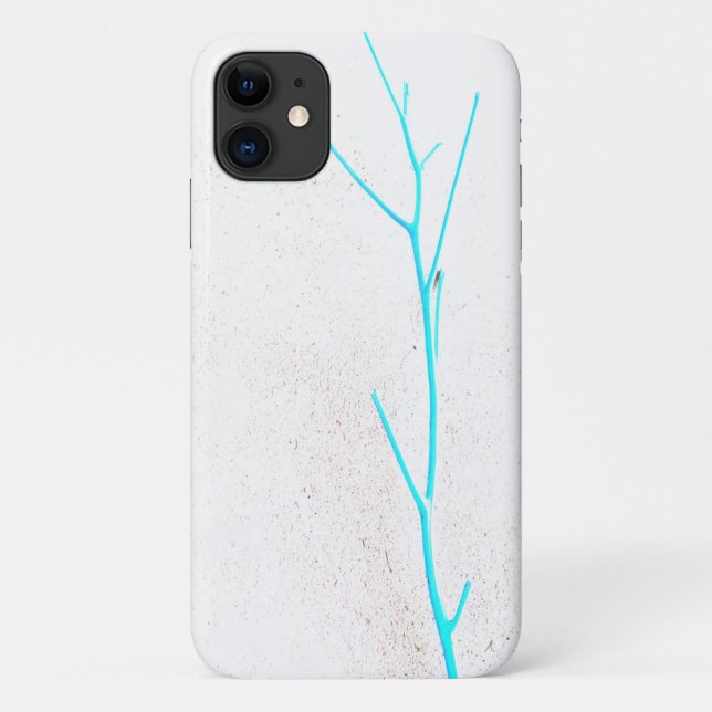 Funda De Case-Mate Para iPhone Funda Blue Twig White Concrete Texture para iPhone (Reverso)