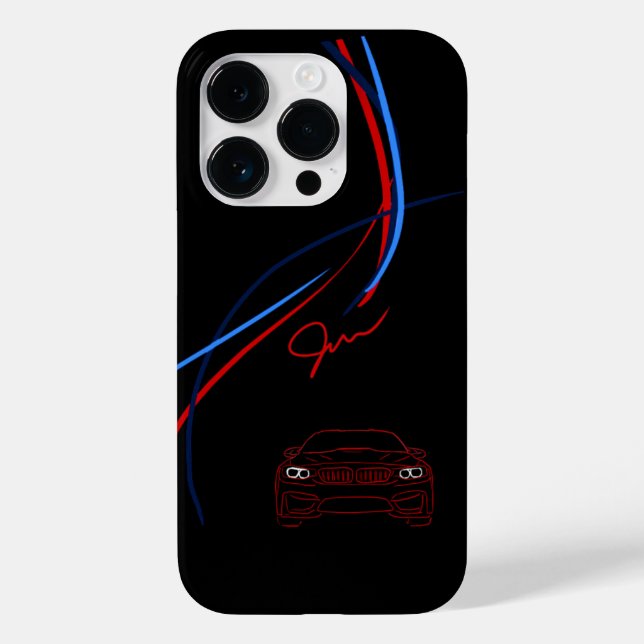Funda De Case-Mate Para iPhone Funda BMW M4 Stripes iPhone 14 (Reverso )