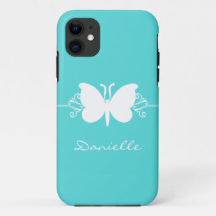Funda Para iPhone 11 Funda Butterfly Swirl BT iPhone 5, Aqua