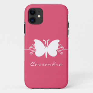 Funda Para iPhone 11 Funda Butterfly Swirl CM ID iPhone 5, rosa