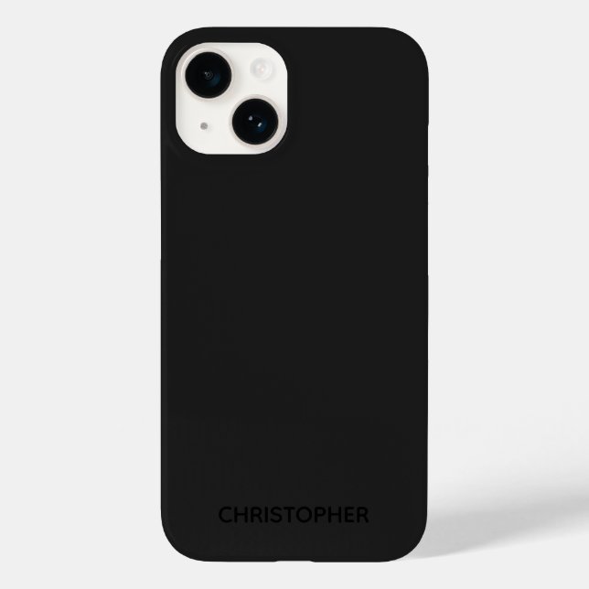 Funda De Case-Mate Para iPhone Funda Case-Mate 14 negra personalizada simple (Reverso )