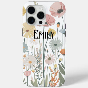 Funda Para iPhone 15 Pro Max Funda Case-Mate iPhone flores rosadas modernas y l