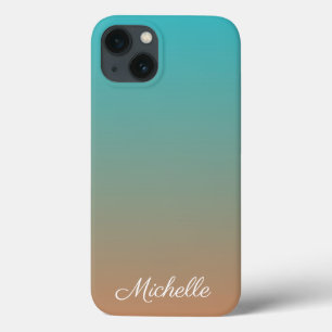 13 Funda Case-Mate para iPhone marrón y azul ombre pe