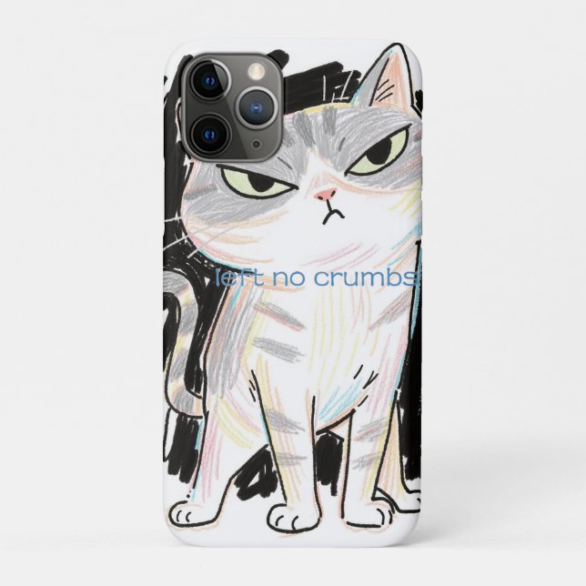 Funda De Case-Mate Para iPhone funda Cat iPhone 11 Pro "Left No Crumbs" (Reverso)
