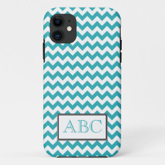 Funda Para iPhone 11 Funda Chevron Turquoise & White iPhone 5