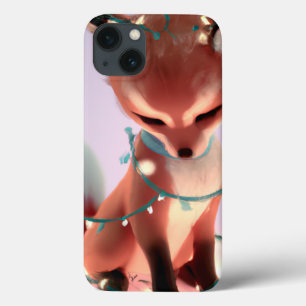 Funda Para iPhone 13 Funda Cute Baby Fox con Fairy Lights iPhone 13