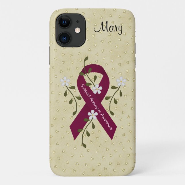 Funda De Case-Mate Para iPhone Funda de Aneurysm Awareness iPhone 11 (Reverso)