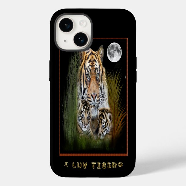 Funda De Case-Mate Para iPhone funda de arte tigre Mate iPhone 14 Funda (Reverso )