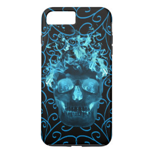 Funda de Blue Fire Skull iPhone 7