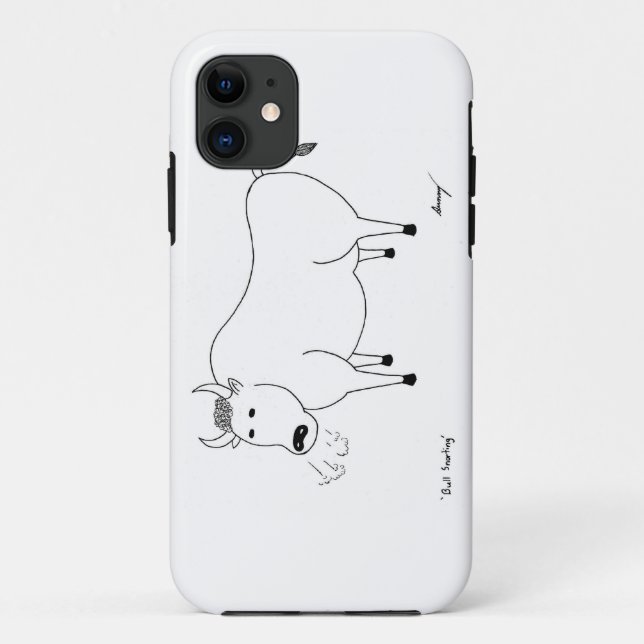 Funda De Case-Mate Para iPhone Funda de Bull Folk Art iPhone 5 (Reverso)