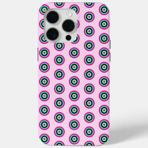 15 Pro Max Funda de Círculos Coloridos Brillantes para iPhone