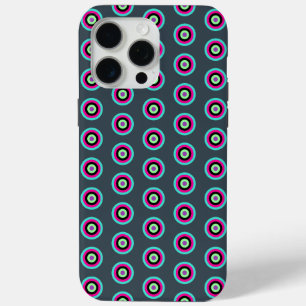 15 Pro Max Funda de Círculos Coloridos Brillantes para iPhone