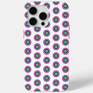 15 Pro Max Funda de Círculos Coloridos Brillantes para iPhone
