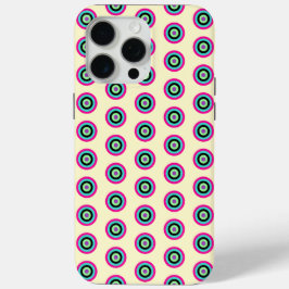 15 Pro Max Funda de Círculos Coloridos Brillantes para iPhone