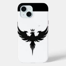 "Funda de diseño de iPhone 15 blanco y águila - Ne