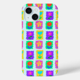 Funda Para iPhone 15 Funda de Iphone 15 de Flower Patchwork