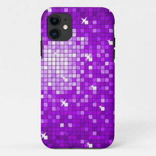 Funda Para iPhone 11 Funda de iPhone 5 Disco Tiles Purple