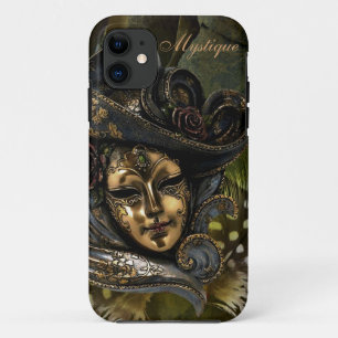Funda de iPhone 5 Máscara Verde-Máscara de Carnava