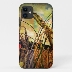 Funda Para iPhone 11 Funda de iPhone 5S con parkle de trigo dorado