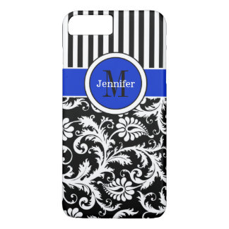 Funda de iPhone 7 | Damasco | Tiras | Azul