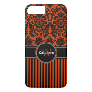 Funda Para iPhone 8 Plus/7 Plus Funda de iPhone 7 Damasco Tiras NARANJA