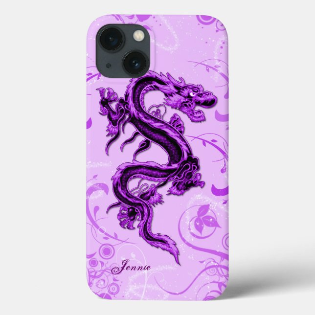 Funda De Case-Mate Para iPhone Funda de iPhone 7 Personalizado Purple Dragon (Reverso)