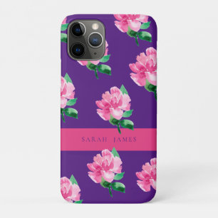 Funda Para iPhone 11 Pro Funda de iPhone con Floral de Acuarela Personaliza