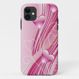 Funda de iPhone de corazones rosados 5