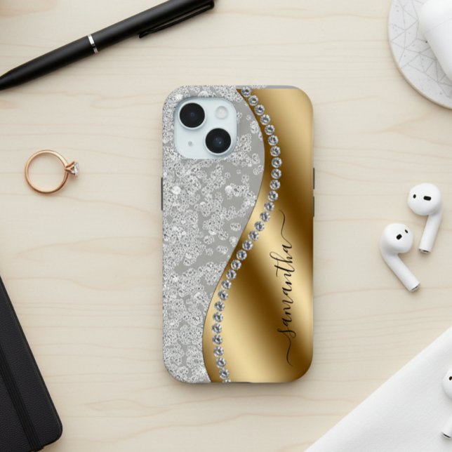 Funda De Case-Mate Para iPhone Funda de iPhone de diamantes con metal personaliza (Subido por el creador)