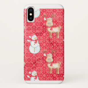 Funda Para iPhone X Funda de iPhone divertida de Navidad con muñeco de