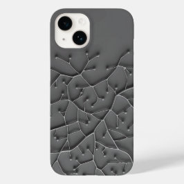 Funda Para iPhone 14 De Case-Mate Funda de iPhone Orgánica Gris Oscuro Textura Moder
