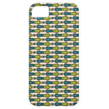 Funda de iPhone tribal verde Verde azulado crema n
