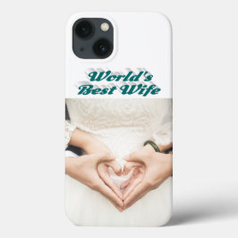 Funda Para iPhone 13 Funda de iPhone verde con foto de esposa