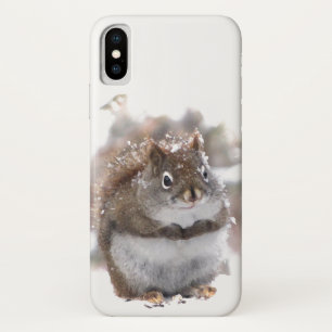 Funda Para iPhone X Funda de iPhone X animal de ardilla blanca de colo