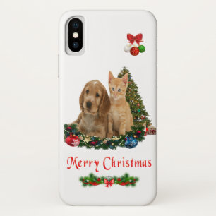 Funda Para iPhone X Funda de iPhone X de cachorro y gatito