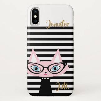 Funda de iPhone X monograma de Moda