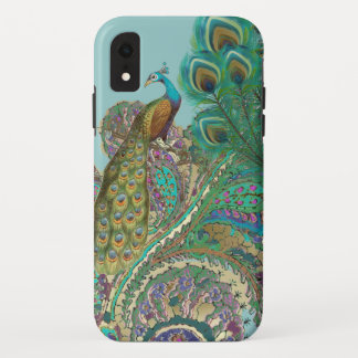 iPhone XR Funda de iTouch de Damask Birdcage para pavo real