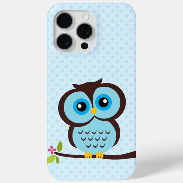 Funda De Case-Mate Para iPhone Funda de Lechuza Azul para el iPhone 5 (Reverso )