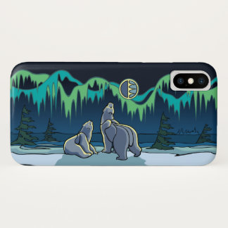 X Funda de Oso de Arte Tribal para iPhone de oso pol