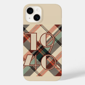 Funda Para iPhone 14 De Case-Mate funda de Plaid iPhone 14 de los años 1940