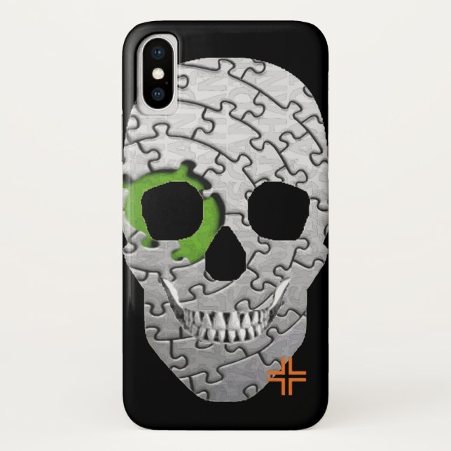Funda De Case-Mate Para iPhone Funda de rompecabezas HANDSKULL para iPhone X B2 (Reverso)