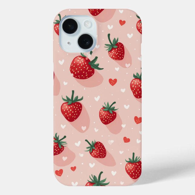 Funda De Case-Mate Para iPhone Funda de Strawberry iPhone 15 (Reverso )